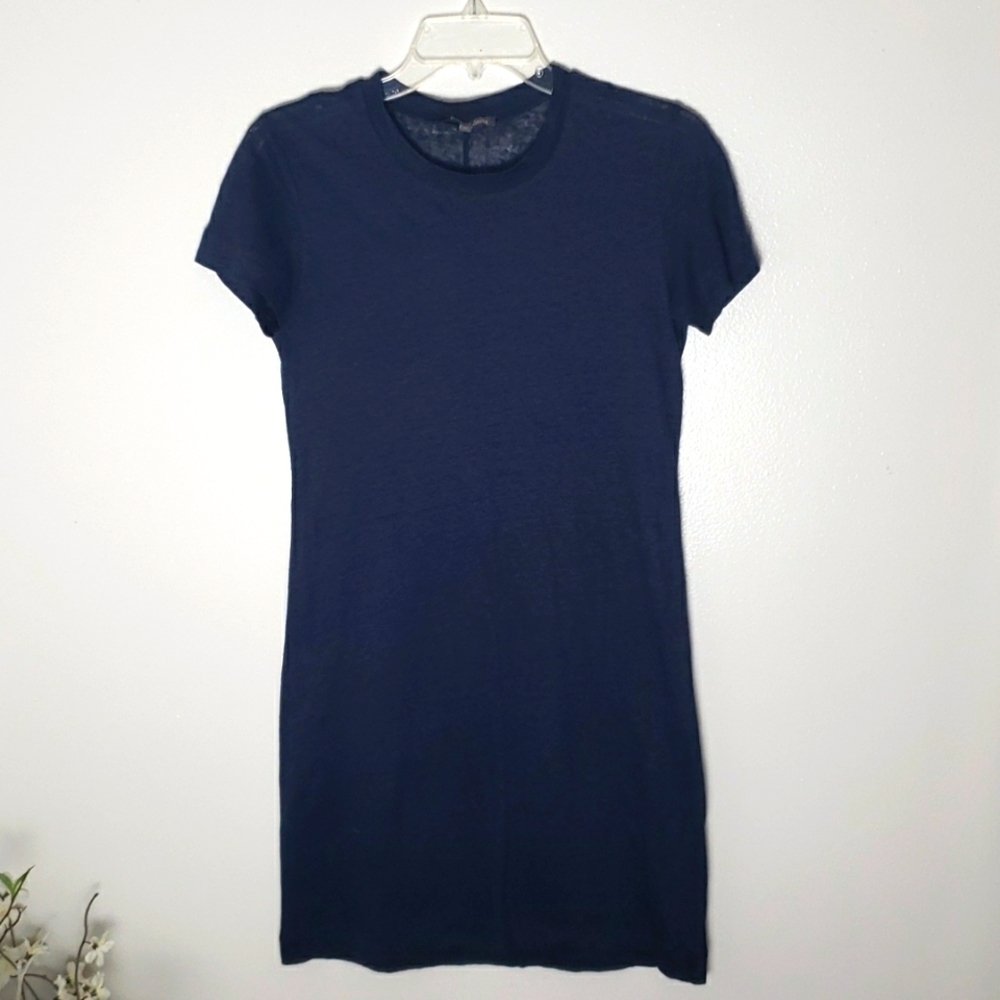 Michael stars linen navy blue shirt dress. Women's size XS.